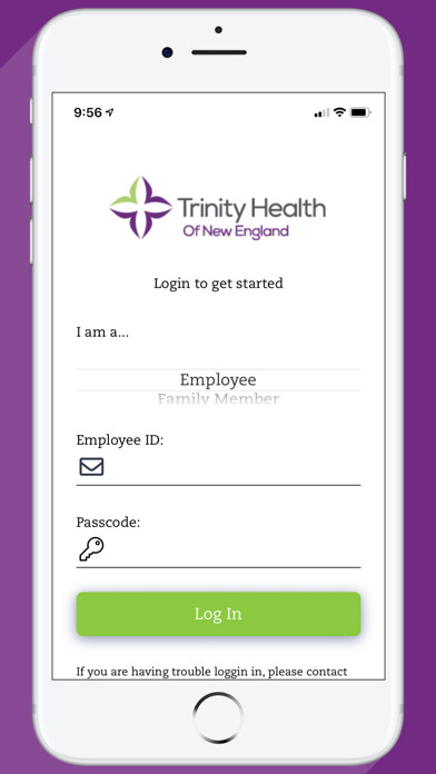 Emulate iPhone app Trinity Healthcare: Employee using MyAndroid