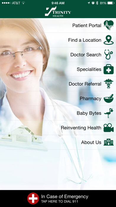Emulate iPhone app Trinity Health ND using MyAndroid