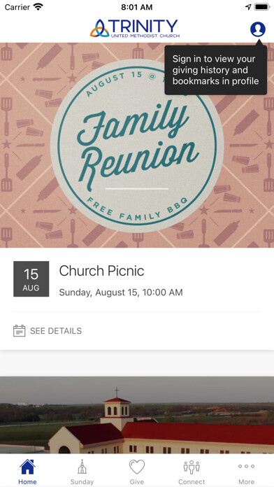 Emulate iPhone app Trinity UMC - Arlington using MyAndroid