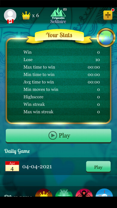 Emulate iPhone app Tripeaks Solitaire LS using MyAndroid
