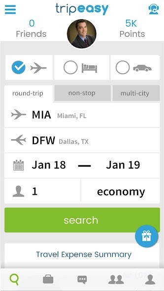 Emulate iPhone app TripEasy Business Travel using MyAndroid