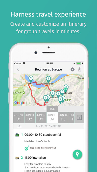 Emulate iPhone app TripHugger - Travel Planner using MyAndroid