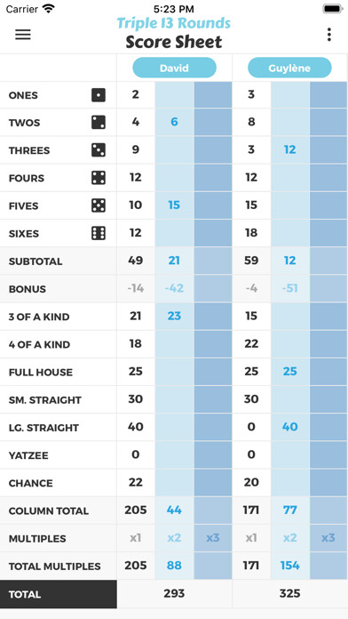 Emulate iPhone app Triple 13 Rounds Score Sheet using MyAndroid Emulate iPhone app Triple 13 Rounds Score Sheet using MyAndroid