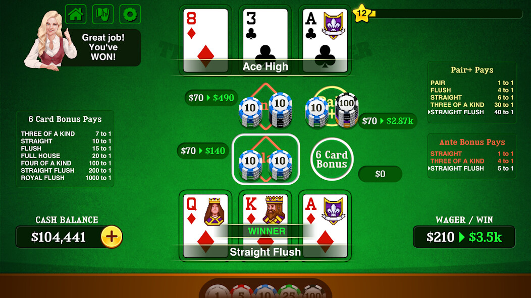 Run android online APK Triple Card Poker from MyAndroid or emulate Triple Card Poker using MyAndroid