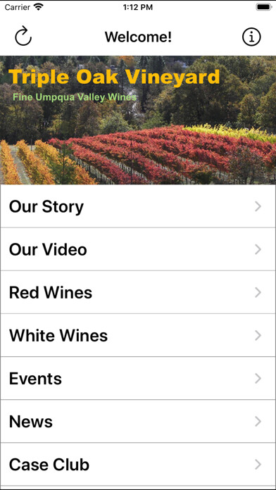 Emulate iPhone app Triple Oak Vineyard using MyAndroid Emulate iPhone app Triple Oak Vineyard using MyAndroid