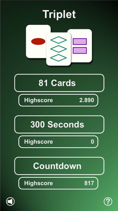 Emulate iPhone app Triplet - Card Game using MyAndroid