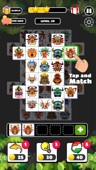 Emulate iPhone app Triple Tile Match Mahjong Game using MyAndroid