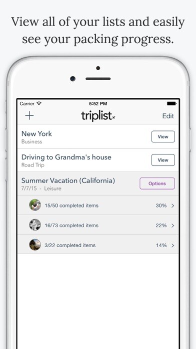 Emulate iPhone app TripList - Packing List Manager using MyAndroid Emulate iPhone app TripList - Packing List Manager using MyAndroid