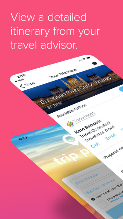 Emulate iPhone app Trip Plans using MyAndroid