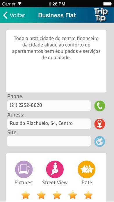 Emulate iPhone app Trip Tip - Rio de Janeiro using MyAndroid