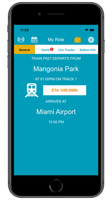 Emulate iPhone app Tri-Rail using MyAndroid