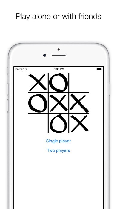 Emulate iPhone app Tris - Tic Tac Toe using MyAndroid