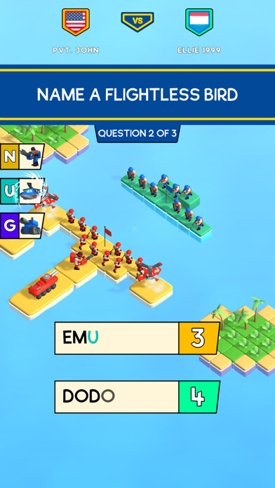 Emulate iPhone app Trivia Wars! using MyAndroid