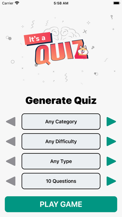 Emulate iPhone app Triviaza - Knowledge Questions using MyAndroid