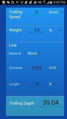 Emulate Android APK Trolling Depth Estimator
