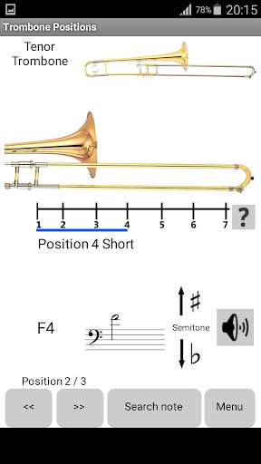 Emulate Android APK Trombone Positions