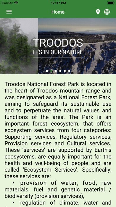 Emulate iPhone app Troodos National Forest Park using MyAndroid Emulate iPhone app Troodos National Forest Park using MyAndroid