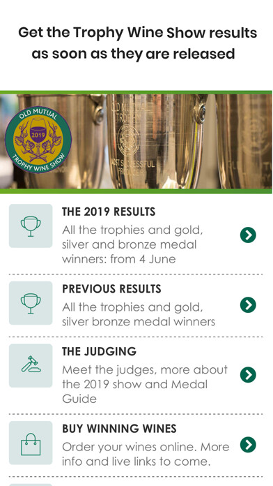 Emulate iPhone app Trophy Wine Show using MyAndroid