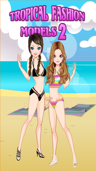 Emulate iPhone app Tropical Fashion Models 2 - Dress up and make up game for kids who love fashion using MyAndroid