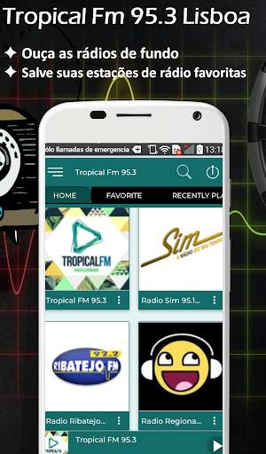 Run android online APK Tropical Fm Live 95.3 Lisboa from MyAndroid or emulate Tropical Fm Live 95.3 Lisboa using MyAndroid