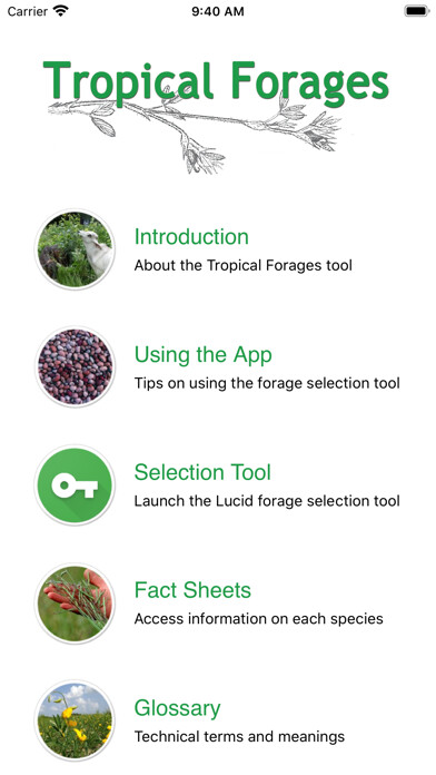 Emulate iPhone app Tropical Forages using MyAndroid