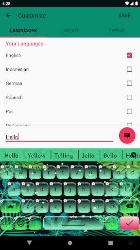 Run android online APK Tropical Green Keyboard from MyAndroid or emulate Tropical Green Keyboard using MyAndroid