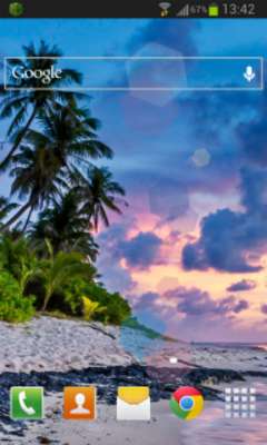 Emulate Android APK Tropical Sunset LWP