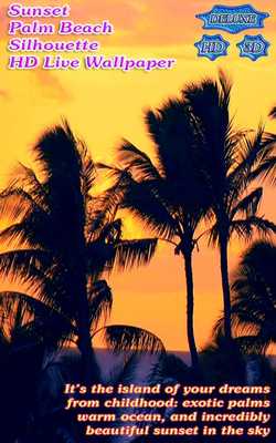 Emulate Android APK Tropical Sunset Palm Beach Silhouette