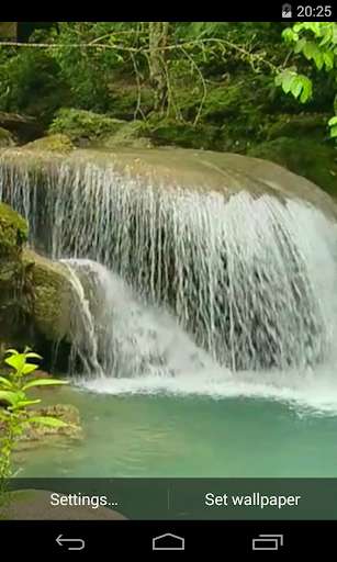 Emulate Android APK Tropical waterfall Video LWP