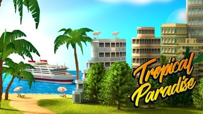 Emulate iPhone app Tropic Paradise Town Build Sim using MyAndroid