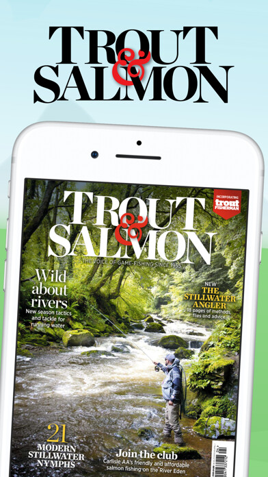Emulate iPhone app Trout & Salmon Magazine using MyAndroid