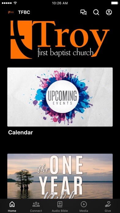 Emulate iPhone app Troy First Baptist using MyAndroid Emulate iPhone app Troy First Baptist using MyAndroid