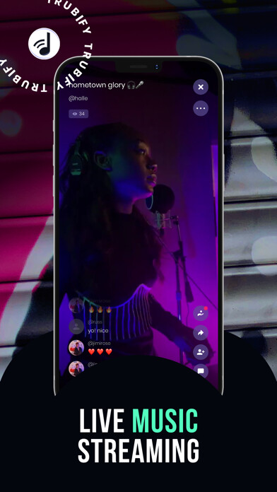 Emulate iPhone app Trubify: Live Music Streaming using MyAndroid