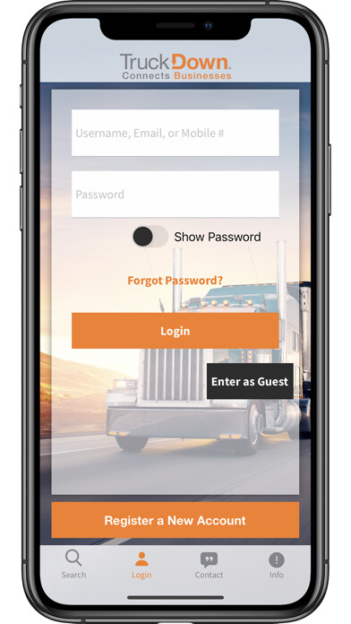 Emulate iPhone app TruckDown Search using MyAndroid Emulate iPhone app TruckDown Search using MyAndroid