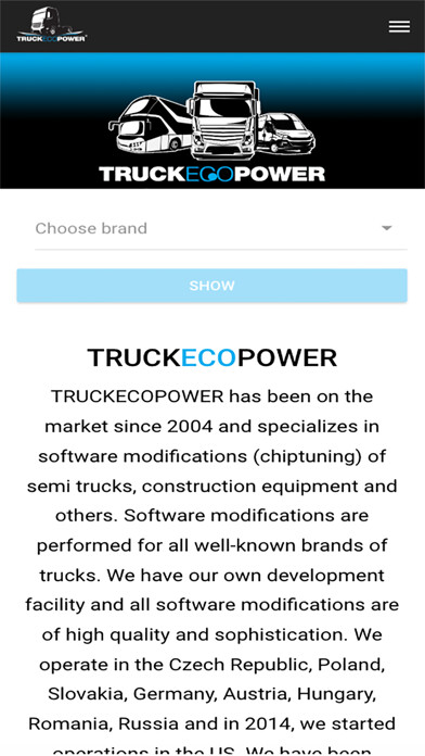 Emulate iPhone app TruckEcoPower using MyAndroid Emulate iPhone app TruckEcoPower using MyAndroid