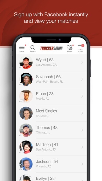 Emulate iPhone app Trucker Dating using MyAndroid