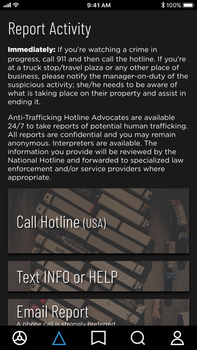 Emulate iPhone app Truckers Against Trafficking using MyAndroid