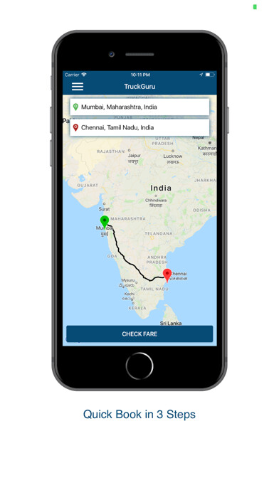 Emulate iPhone app TruckGuru -Pan India Transport using MyAndroid