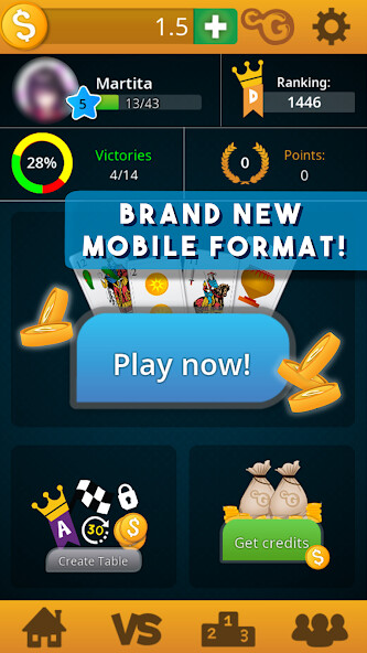 Emulate iPhone app Truco Uruguayo using MyAndroid