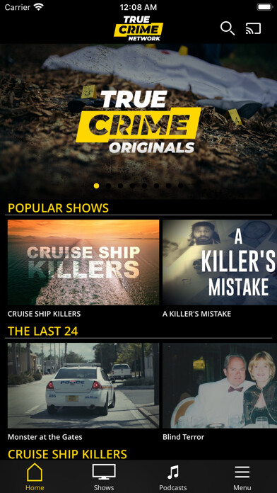 Emulate iPhone app True Crime Network using MyAndroid