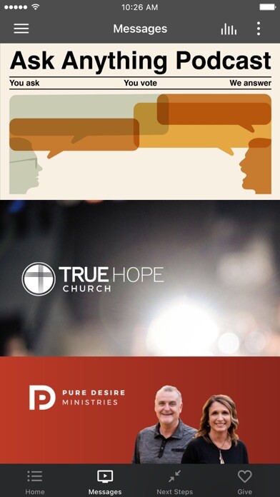 Emulate iPhone app True Hope Church using MyAndroid Emulate iPhone app True Hope Church using MyAndroid