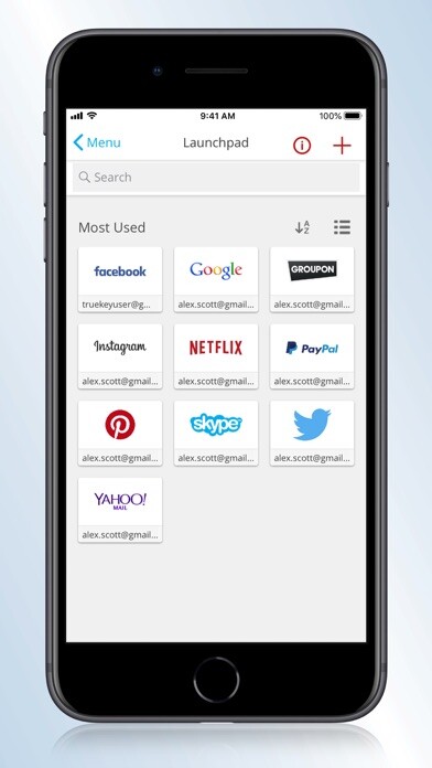 Emulate iPhone app True Key™ by McAfee using MyAndroid Emulate iPhone app True Key™ by McAfee using MyAndroid