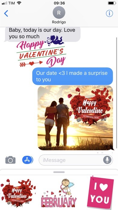 Emulate iPhone app True Love - Valentine Stickers using MyAndroid Emulate iPhone app True Love - Valentine Stickers using MyAndroid
