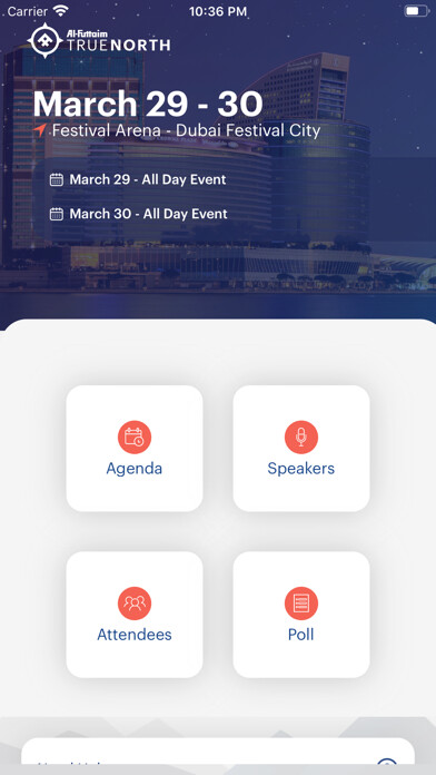 Emulate iPhone app True North conference using MyAndroid