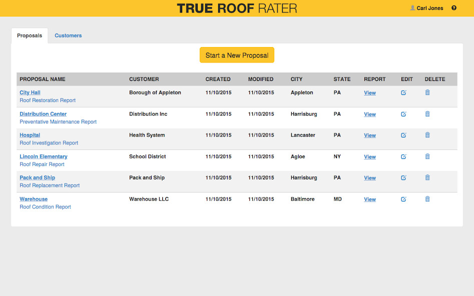 Emulate iPhone app True Roof Rater using MyAndroid