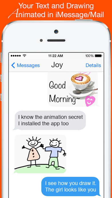 Emulate iPhone app TrueText-Animated Messages using MyAndroid