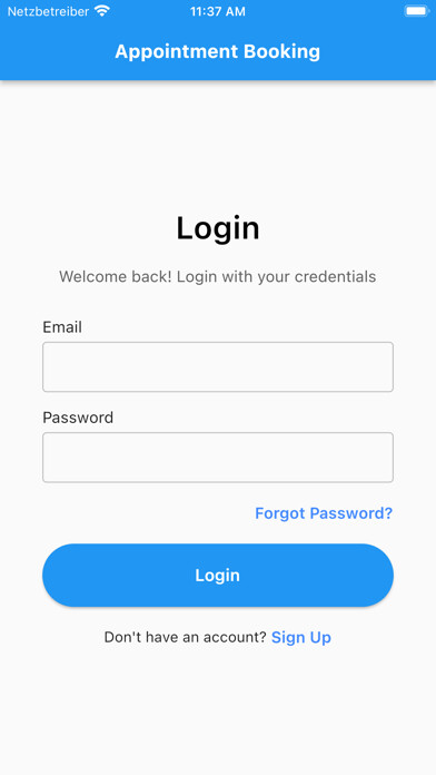 Emulate iPhone app TrufaMED - Appointment Booking using MyAndroid