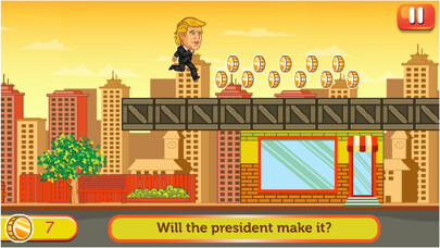 Emulate iPhone app Trump Jump -Mr. President Game using MyAndroid