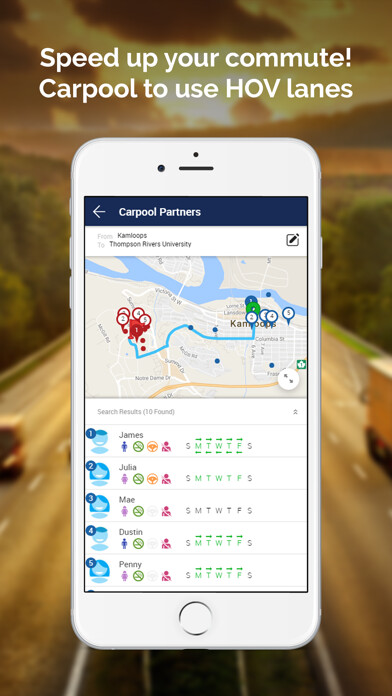 Emulate iPhone app TRU Rideshare -  carpool app using MyAndroid