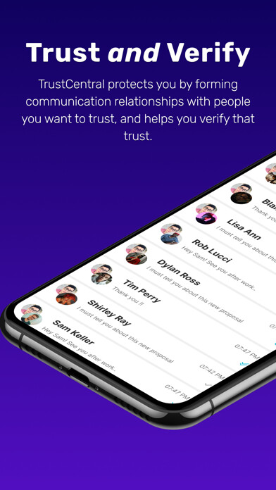 Emulate iPhone app TrustCentral Secure Messenger using MyAndroid